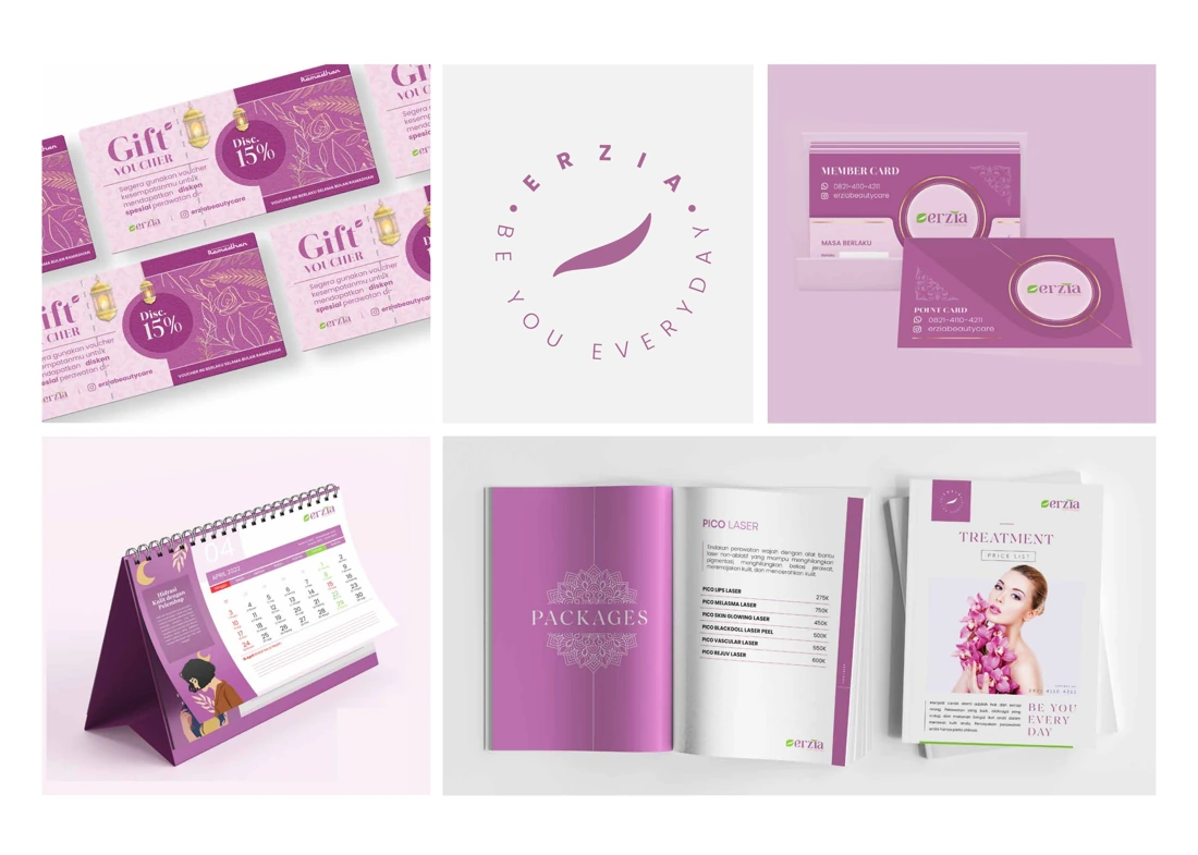 Desain branding Erzia Beauty Care